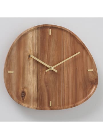 Boltze Wanduhr "Marron" in Hellbraun - Ø 30 cm