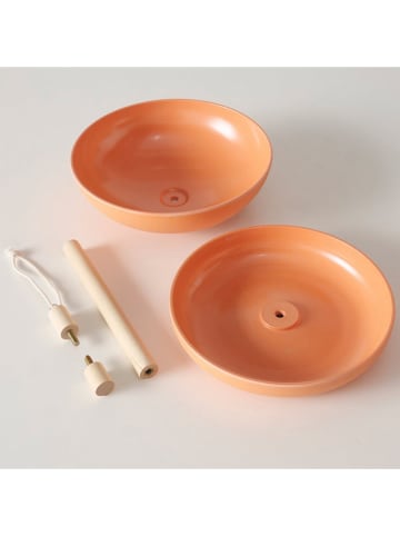 Boltze Vogelfutterstation "Giardino" in Orange - (H)29 x Ø 21 cm