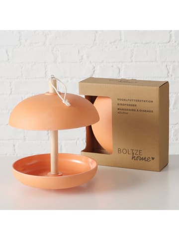 Boltze Vogelfutterstation "Giardino" in Orange - (H)29 x Ø 21 cm