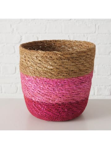 Boltze 2er-Set: Körbe "Rosaly" in Hellbraun/ Rosa