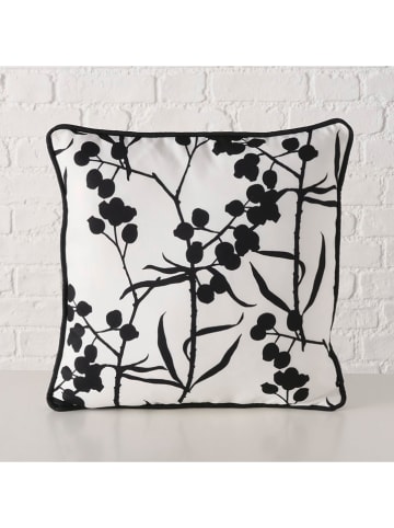 Boltze Kissen "Berries" in Weiß/ Schwarz - (L)45 x (B)45 cm