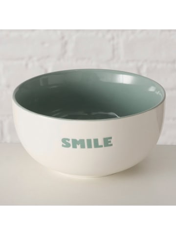 Boltze Müslischale "Emile" in Creme/ Hellgrün - Ø 13 cm