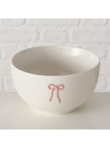 Boltze Miska "Ribba" w kolorze biało-jasnoróżowym na musli - Ø 13,8 cm