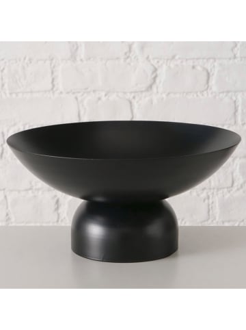 Boltze Dekoschale "Pamela" in Schwarz - (H)12,5 x Ø 25 cm