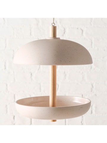 Boltze Vogelfutterstation "Giardino" in Creme - (H)26 x Ø 21 cm
