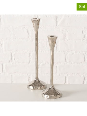 Boltze 2er-Set: Kerzenleuchter "Dungis" in Silber