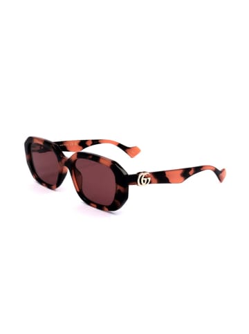 Gucci Dameszonnebril bruin/oranje/paars