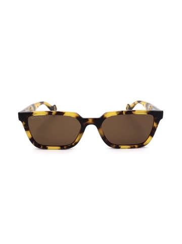 Gucci Damen-Sonnenbrille in Braun/ Gelb