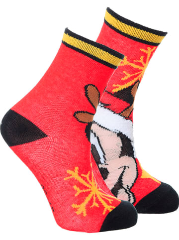 Disney Mickey Mouse Skarpety "Myszka Miki" w kolorze czerwonym