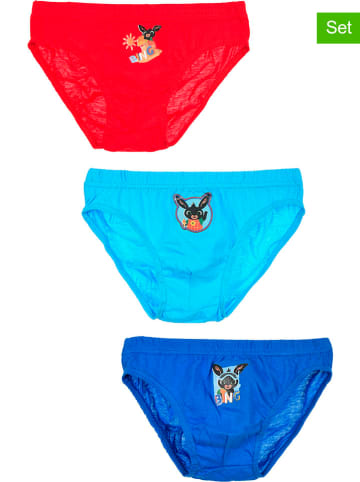 Bing 3er-Set: Slips "Bing" in Türkis/ Rot/ Blau