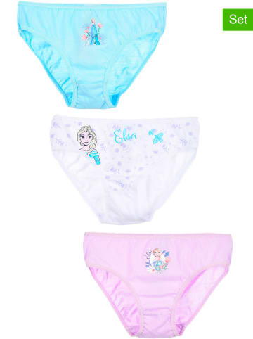 FROZEN 3-delige set: slip "Frozen" turquoise/wit/lichtroze
