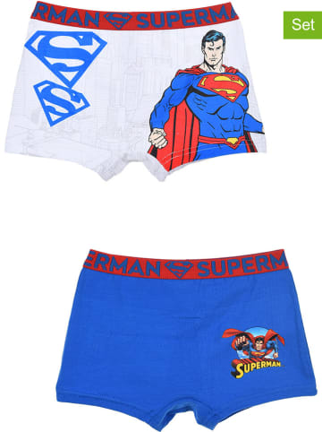 Superman Bokserki (2 pary) "Superman" w kolorze niebiesko-białym