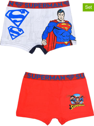 Superman 2er-Set: Boxershorts "Spiderman" in Dunkelblau/ Weiß/ Rot