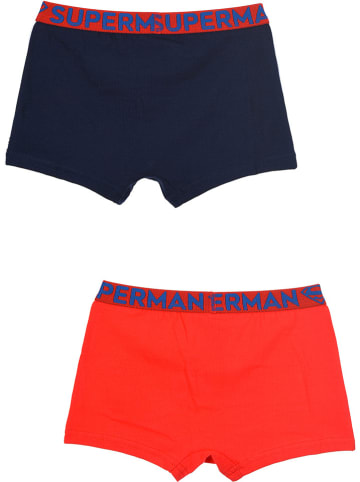Superman 2er-Set: Boxershorts "Spiderman" in Dunkelblau/ Weiß/ Rot