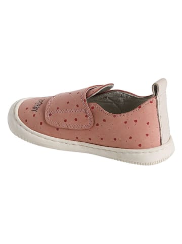 vertbaudet Leder-Hausschuhe in Pink/ Rot