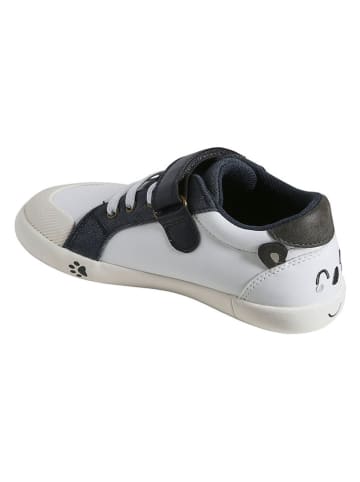 vertbaudet Sneakers in Weiß/ Dunkelblau