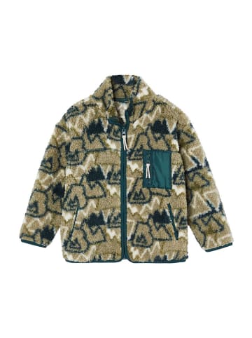 vertbaudet Sweatjacke in Grün/ Khaki
