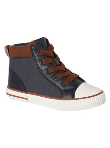 vertbaudet Sneakersy w kolorze granatowo-jasnobrązowym