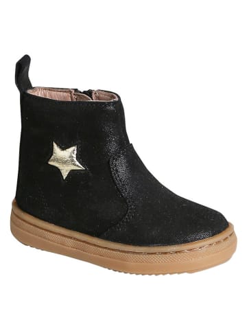 vertbaudet Leder-Boots in Schwarz