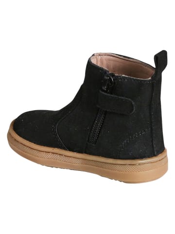 vertbaudet Leder-Boots in Schwarz