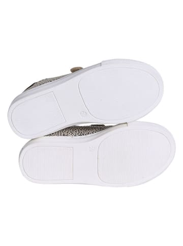 vertbaudet Leren sneakers beige/zwart