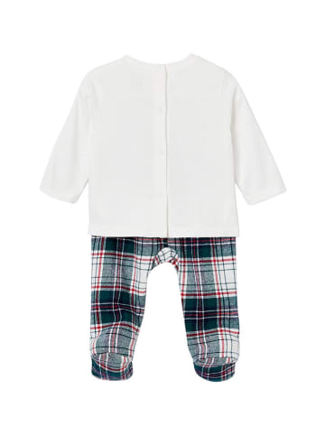 vertbaudet Pyjama in Weiß/ Bunt