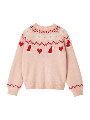 vertbaudet Vest lichtroze/rood/wit