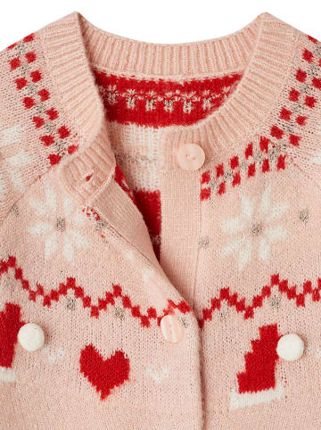 vertbaudet Vest lichtroze/rood/wit