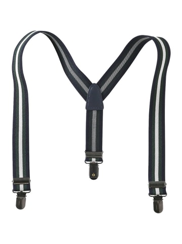 vertbaudet 2-delige set: bretels en vlinderdas donkerblauw/wit