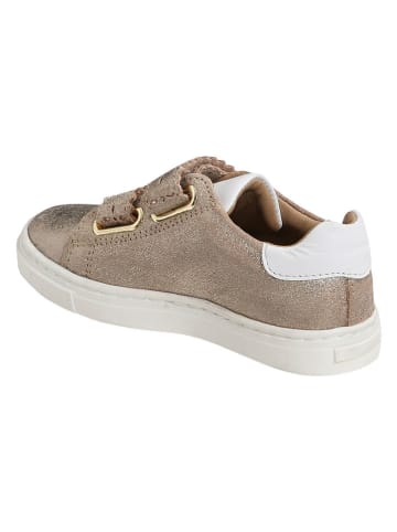 vertbaudet Leren sneakers goudkleurig