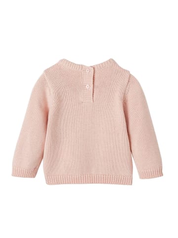 vertbaudet Sweter w kolorze jasnoróżowym ze wzorem