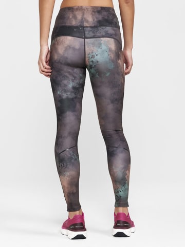 Craft Laufleggings "ADV Essence" in Grau/ Hellbraun/ Hellblau