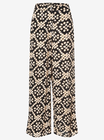 More & More Broek zwart/wit/goudkleurig