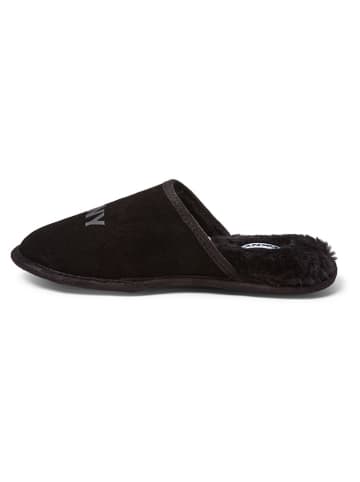 DKNY Skórzane kapcie w kolorze czarnym