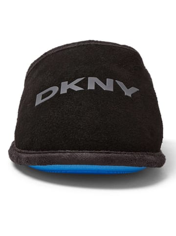 DKNY Leder-Hausschuhe in Schwarz