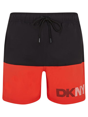 DKNY Szorty kąpielowe w kolorze czarno-czerwonym