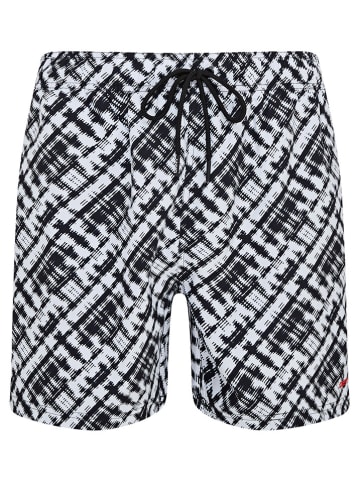 DKNY Szorty kąpielowe w kolorze czarno-białym