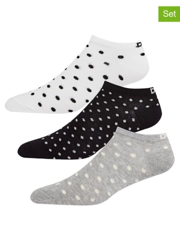 DKNY 3er-Set: Socken in Weiß/ Schwarz/ Grau