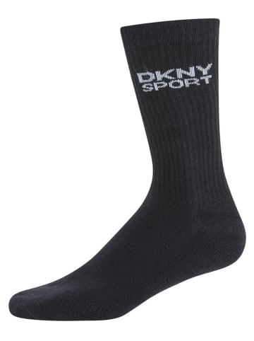 DKNY Skarpety (5 par) w kolorze szaro-czarno-białym