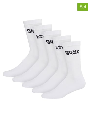 DKNY 5er-Set: Socken in Weiß