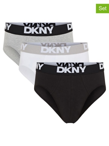 DKNY 3er-Set: Slips in Schwarz/ Weiß/ Grau