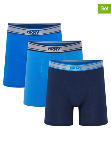 DKNY 3er-Set: Boxershorts in Blau/ Dunkelblau