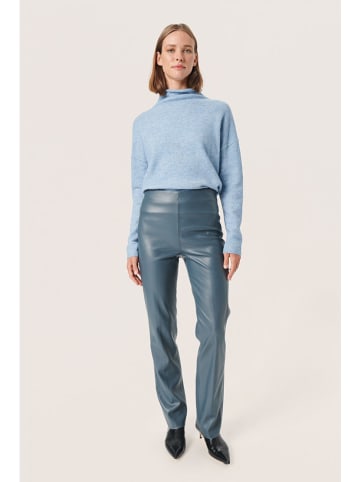 Soaked in Luxury Kunstleren leggings blauw