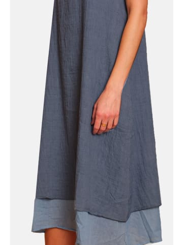 Le Jardin du Lin Leinen-Kleid in Dunkelblau