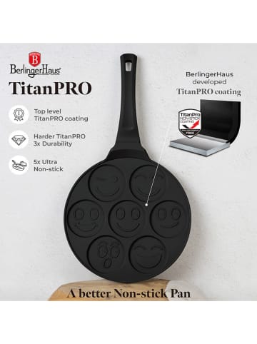 Berlinger Haus Patelnia ''Black Rose Collection'' w kolorze czarnym do naleśników - Ø 26 cm