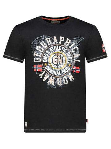 Geographical Norway Koszulka "Jodept" w kolorze czarnym
