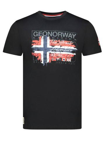 Geographical Norway Shirt "Jrusty" in Schwarz