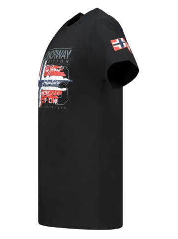 Geographical Norway Shirt "Jrusty" in Schwarz