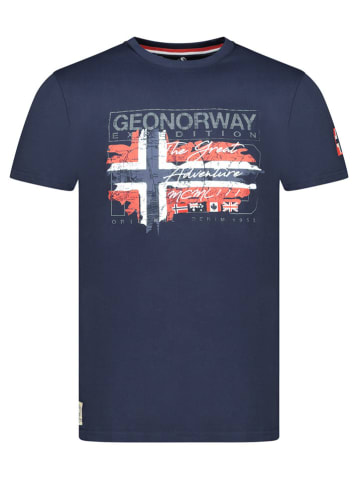 Geographical Norway Shirt "Jrusty" in Dunkelblau