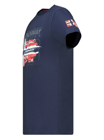 Geographical Norway Koszulka "Jrusty" w kolorze granatowym
